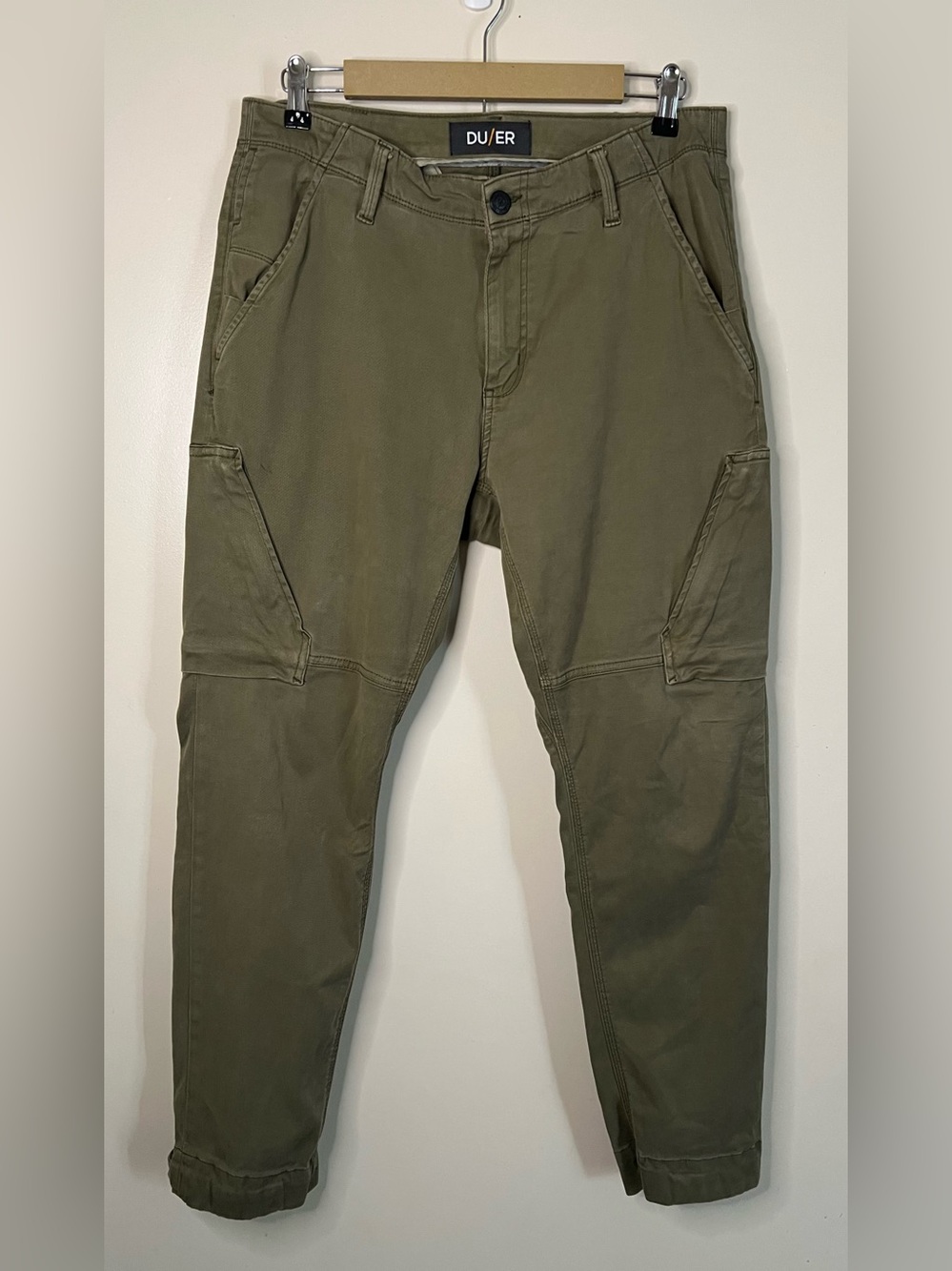 DU/ER Live Free Adventure Loden Green Pants Size 33x30 Fit 32x30